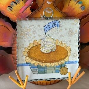 Decorative Yay Pie Mini Print with Pumpkin Design Thanksgiving